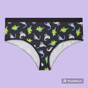 3X 22W 24W Torrid Black Dinosaur Cotton Cheeky Panty Mid Rise Pink T Rex Lingeri